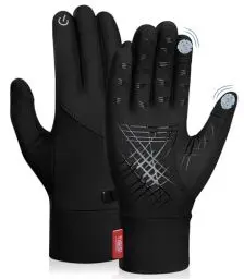 Produktbild: TANSTC fahrradhandschuhe Herren Touchscreen wasserdichte Winterhandschuhe Winter Warm Thermo Handschuhe Damen Laufhandschuhe rutschfeste Fäustlinge Elastisch Skihandschuhe Outdoor Gloves Männer, L