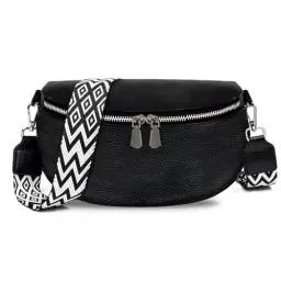 Produktbild: TAN.TOMI Umhängetasche Damen Bauchtasche Damen Leder, Crossbody Bag Damen Breiter Gurt, Damen-Umhängetaschen Bauchtasche Damen Stylisch, Gürteltasche Damen Elegante