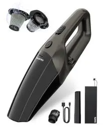 Produktbild: TANYO Handstaubsauger Akku, 12000Pa Kabellos Tragbar Handstaubsauger mit Waschbar HEPA-Filter, Mini Auto Staubsauger Stark Für Auto, Haus & Tierhaar Reinigung, Küche(Schwarz Braun)