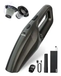 Produktbild: TANYO Handstaubsauger Akku, 12000Pa Kabellos Tragbar Handstaubsauger mit Waschbar HEPA-Filter, Mini Auto Staubsauger Stark Für Auto, Haus & Tierhaar Reinigung, Küche Handvakuum(Goldbraun)