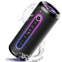 Produktbild: taopodo Bluetooth Lautsprecher mit Licht, Bluetooth 5.3 Musikbox, 40W Dual Lautsprecher, Dualen Bass-Treibern, 40 Std Akku, IPX7 wasserdicht, TWS Paarung, AUX, TF Karte, Geeignet Outdoor/Party/Reisen