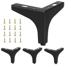 Produktbild: TaoTazon Möbelfüße Schwarz, 10 cm Möbelfüße Metall, 4 Stück Schrankfüsse, Füße für Möbel, Kommoden, Sideboards,Schrank