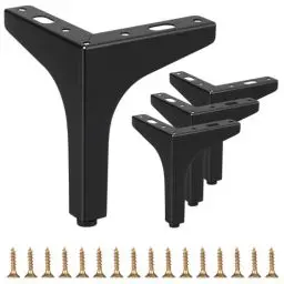 Produktbild: TaoTazon Möbelfüße Schwarz, 15 cm Möbelfüße Metall, 4 Stück Schrankfüsse, Füße für Möbel, Kommoden, Sideboards,Schrank