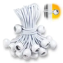 Produktbild: TaoTazon Spanngummis mit Kugel 50 Stück, Planenspanner mit Kugel 12cm, Gummispanner Zeltgummis Expanderschlingen Gummischlaufen für Planen Zelt Banner Netz Pavillions