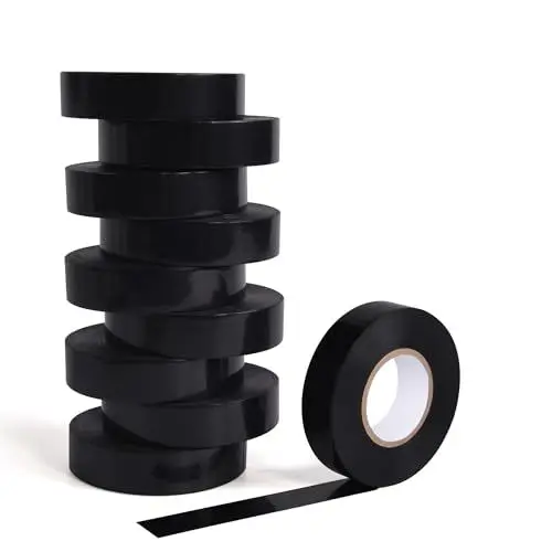 Produktbild: TAPEBEAR Isolierbänder Elektriker Schwarz Iso Tape Elektriker Klebeband 19mm x 20m 10Rollen