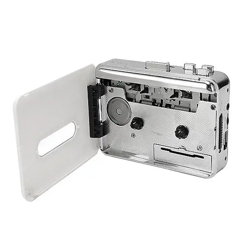 Produktbild: Tape-to-PC, USB-Kassetten-zu-MP3-Player-Konverter mit USB-Kabel, Walkman-Kassettenspieler mit USB, 3,5-mm-Kopfhörer- und Gleichstromanschlüssen