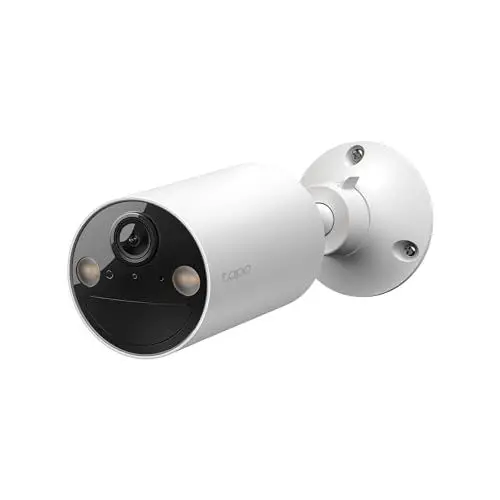 Produktbild: Tapo C410 Überwachungskamera Aussen Akku, 2K Auflösung, Farbnachtsicht, MicroSD-Speicher, 6400-mAh Nicht entfernbarer Akku, Zwei-Wege-Audio, Personenerkennung, Alexa&Google Assistant, 2,4 GHz WLAN