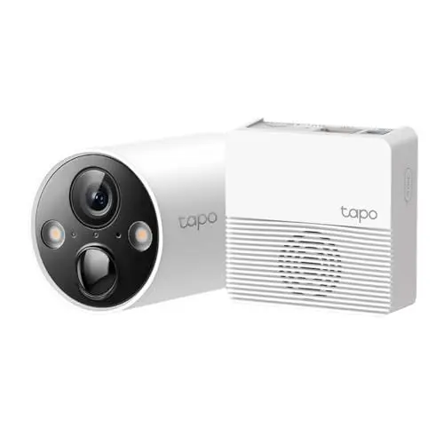 Produktbild: Tapo C420S1 Überwachungskamera innen & außen, 2K hohe Auflösung, 5200mAh wiederaufladbarer Akku, Vollfarb-Nachtsicht, AI, microSD-Karte&Cloud-Speicher, 1 Cam mit Hub
