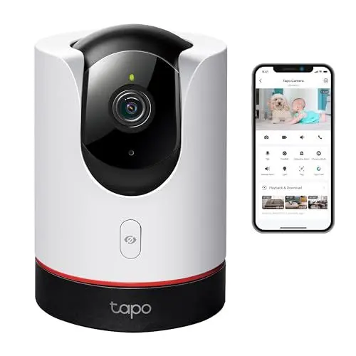 Produktbild: Tapo C225 360° WLAN-Überwachungskamera für Innenräume, 2K 4MP, Physischer Privatsphärenmodus, Starlight-Sensor, Bewegungserkennung, kompatibel mit Apple Homekit, Alexa und Google Home