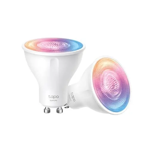 Produktbild: Tapo TP-Link smarte WLAN Glühbirne GU10 L630 2pack, Energie sparen, 3.5W Entspricht 50W, Mehrfarbrige dimmbare alexa lampe, home zubehör, 16 Mio Farben