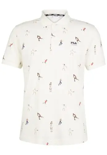 Produktbild: TARBES AOP polo shirt-Bright White-Medieval Blue-True Red-S