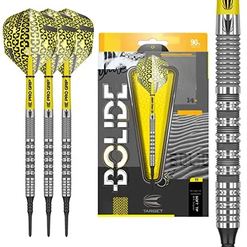 Produktbild: Target Darts Bolide 11 90% Wolfram Swiss Point Softdarts-Set (18Gr)