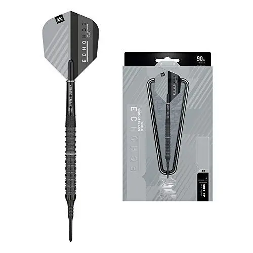 Produktbild: Target Darts Echo 90% Tungsten Soft Tip Darts Set, Barrel 12-19G | Pixel Tip Darts, Professionelles Dart Zubehör, Elektronisches Soft Tip Dart Set