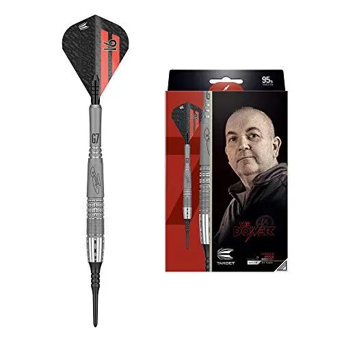 Produktbild: Target Darts Phil Taylor Power 9-Five Gen 7 20G | 95% Wolfram, Soft Tip Darts Set | Spieler-Edition-Set, Profi-Dart-Set