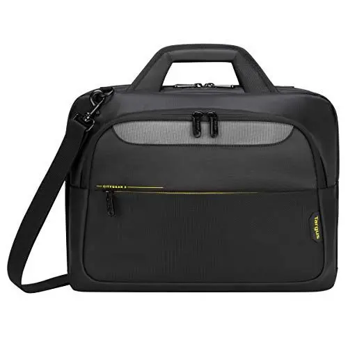 Produktbild: Targus CityGear Topload Notebook-Tasche, schlanke Laptoptasche für 14-15,6 Zoll, Umhängetasche mit Dome Protection System, ideale Tasche für Pendler – Schwarz, TCG460GL