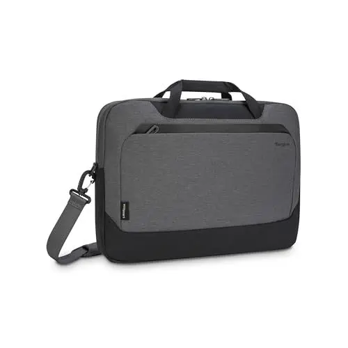 Produktbild: Targus TBS92602GL Laptop-Hülle, passend für Laptops bis zu 14 Zoll, Cypress 14-Zoll Slimcase mit verstellbarem Schultergurt, EcoSmart - Grau
