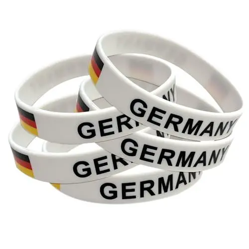 Produktbild: TARIFA UNITED 5 armbänder silikon Germany Souvenirs Deutschland Kette silikon armbänder Souvenir Deutschland Weiss