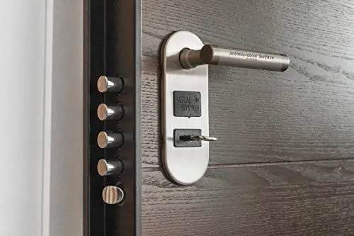 Produktbild: Tarifold T335156 – 10 Blatt Antimikrobielle Klebefolie für kleine Oberflächen, Größe XS: Türgriffe, Schalter, Touchscreen | zerstört 99,9% Mikroben, bewährte Effizienz, 10 Stück.