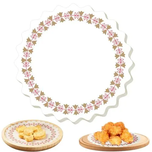 Produktbild: TARKDAK Tortenspitze Rund 100 Stück Spitzenpapier Tischsets Papierdeckchen Tortenpapier Spitzendeckchen für Kuchen Hochzeiten Party Dessert Handwerk