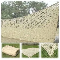 Produktbild: Tarnnetz Beige, Tarnnetz for den Außenbereich, 5 x 7 m, 6 x 8 m, 8 x 10 m, Oxford-Stoff, leichtes, langlebiges Tarnnetz, for Armeedekoration, Jagdjalousie, Sonnenschutz, Schießparty(5x7m(16.4x22.97FT)