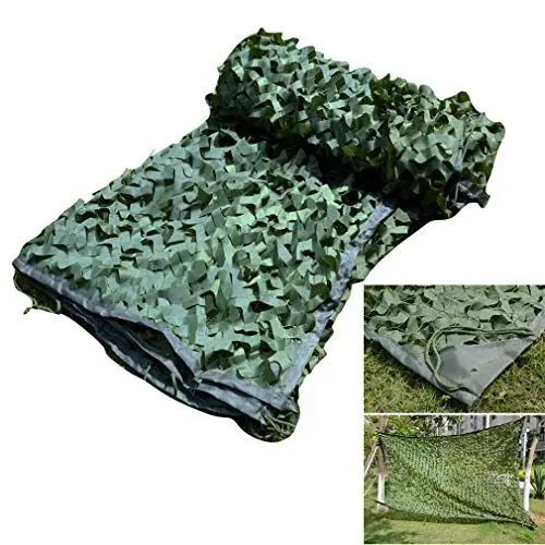 Produktbild: Tarnnetz Grün, Sonnenschutznetze aus 150D-Polyester-Oxford-Gewebe, Armee-Tarnnetz, für Waldlandschaften, Fotografie, Sonnenschutz, Gartenmarkisen, Zeltschattierungsnetz