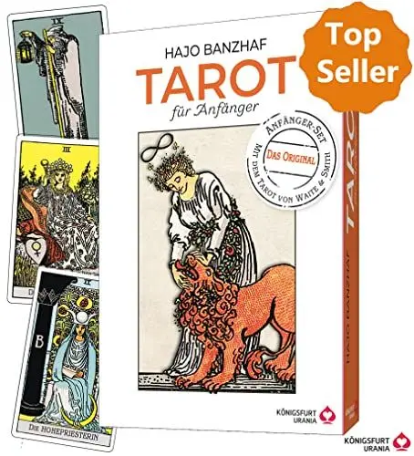 Produktbild: Tarot für Anfänger: Original Waite Tarotkarten und Buch von Hajo Banzhaf: Set mit ausführlichem Tarotbuch und Karten (deutsch)