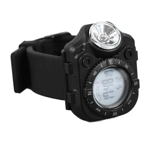 Produktbild: TARSHYRY Armbanduhr für Herren mit LED-Taschenlampe, Smartwatch für Herren mit LED-Taschenlampe, 30 M Wasserdichte Hintergrundbeleuchtung, EL-leuchtende Dual-Zeitanzeige für