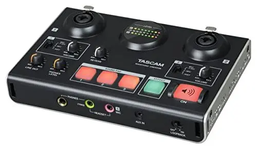 Produktbild: Tascam MiNiSTUDIO Creator US-42B – USB-Audio-Interface für Streaming, Podcasting, Personal Broadcasting, Live Gaming und Filmvertonung mit 2 Ein-/2 Ausgängen, 24Bit/96kHz