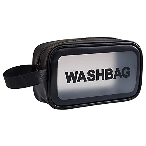 Produktbild: Taschen Mikroskope S-Sets Waschbeutel mit für Reisen Make-up-Taschen multifunktionale wasserdichte PVC-Aufbewahrungstasche Kinder Fahrrad Taschen (Black, One Size)