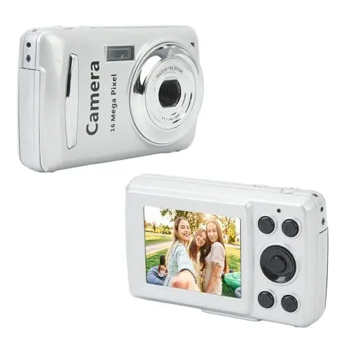 Produktbild: Taschen-Digitalkamera für Fotografie, 16 MP 1080P HD, Kompakte Point-and-Shoot-Kamera mit 2,4-Zoll-Bildschirm, 16-facher Zoom, Autofokus, Kleine Videokamera für Kinder, Teenager,