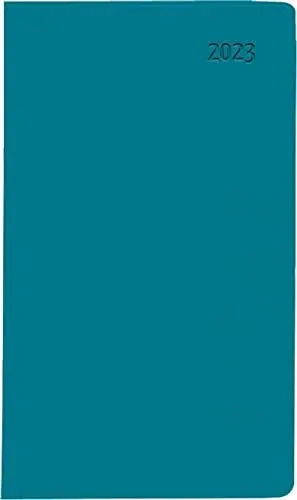 Produktbild: Taschenplaner türkis 2023 - Bürokalender 9,5x16 cm - 32 Seiten - 1 Monat auf 2 Seiten - separates Adressheft - faltbar - Notizheft - 520-1003