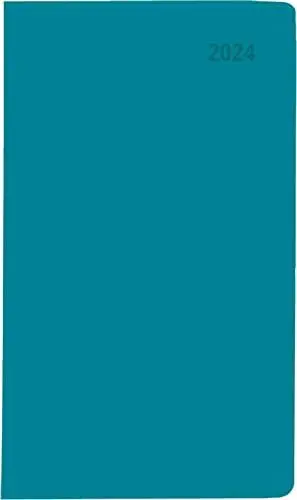 Produktbild: Taschenplaner Leporello PVC türkis 2024 9,5x16 1M/2S