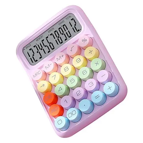 Produktbild: Taschenrechner, Multifunktionaler, Praktischer und Effizienter, Farbenfroher Elektronischer Taschenrechner für Zuhause und Klassenzimmer (Purple)