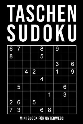 Produktbild: Taschen-Sudoku - Mini Block Für Unterwegs: leicht bis extrem schwer | kleines Rätselbuch in A6 Format | 164 knifflige Rätsel mit Lösungen im Anhang