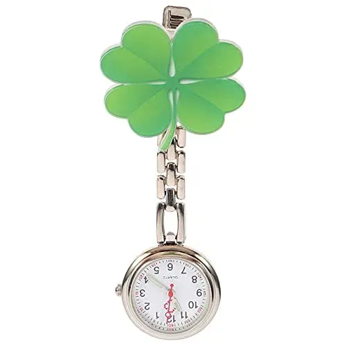 Produktbild: Taschenuhr Armbanduhr Quarzuhr Ansteckuhr Krankenschwesternuhr Pflege Vierblättriges Kleeblatt FOB- Uhr für Doktor Pfleger Abschluss Geschenk