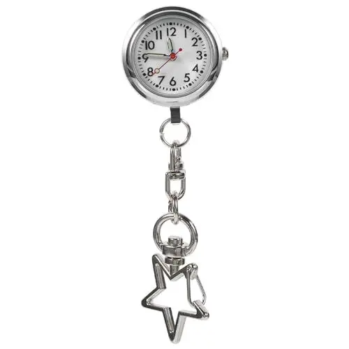 Produktbild: iplusmile Taschenuhr Stern Armbanduhr Quarzuhr Ansteckuhr Krankenschwesternuhr Pflege FOB- Uhr Schlüsselbund Uhr für Doktor Pfleger Abschluss