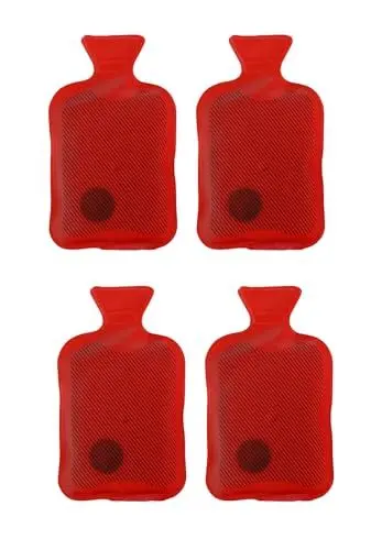 Produktbild: Taschenwärmer 4er Set - Wärmflasche - Winter Handwämer für die kalte Jahreszeit - Wichtel Nikolaus Weihnachten Geschenk