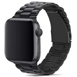 Produktbild: Tasikar Armband Kompatibel mit Apple Watch Armband 49mm 45mm 44mm 42mm Prämie Edelstahl Metall Ersatz Armband Kompatibel für Apple Watch SE 2 SE Series 9 8 7 6 5 4 3 2 1 (Schwarz)