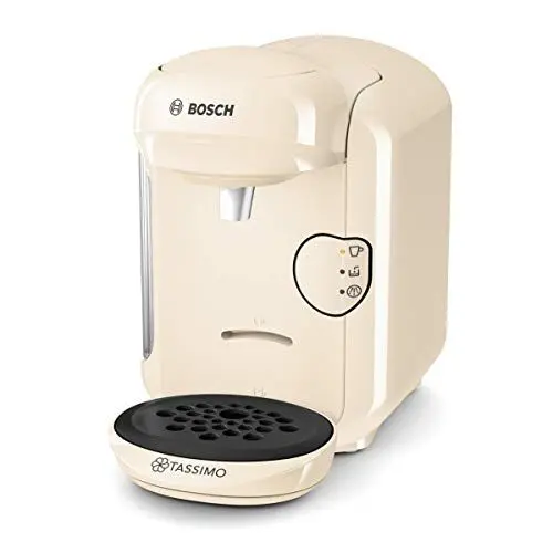 Produktbild: Tassimo Vivy2 Kapselmaschine TAS1407 Kaffeemaschine by Bosch, über 70 Getränke, vollautomatisch, geeignet für alle Tassen, platzsparend, 1300 W, creme