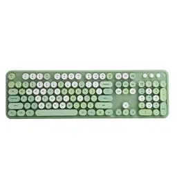 Produktbild: Tastatur Grün,Tbest Tastatur R,Kabellose Tastatur EIN 2,4 Ghz Kabelloses 104-Tasten-Tastatur- Und Maus-Set Büro-Desktop-Nette Tastatur Für Cuter (Grüne Mischfarbe)
