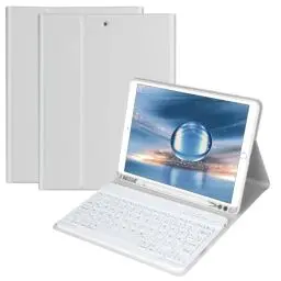 Produktbild: Tastatur Hülle 10.2 Zoll für IPad 9th Gen 2021/8th Gen 2020/7th Gen 2019/IPad Air 3 Gen 2019/IPad Pro 10.5 2017, Magnetisch Bluetooth Abnehmbare QWERTZ Deutscher mit Schützhülle(Grau)
