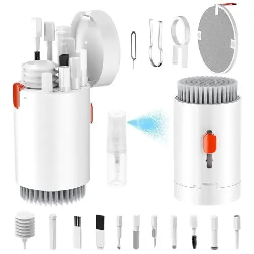 Produktbild: Tastatur Reinigungsset, 20 in 1 Screen Cleaner Kit Handy, Tastaturreiniger mit Bürste Keyboard Cleaner, Laptop Cleaner for Tablet, Computer, PC-Monitor, Kamera mit Spray-Weiß