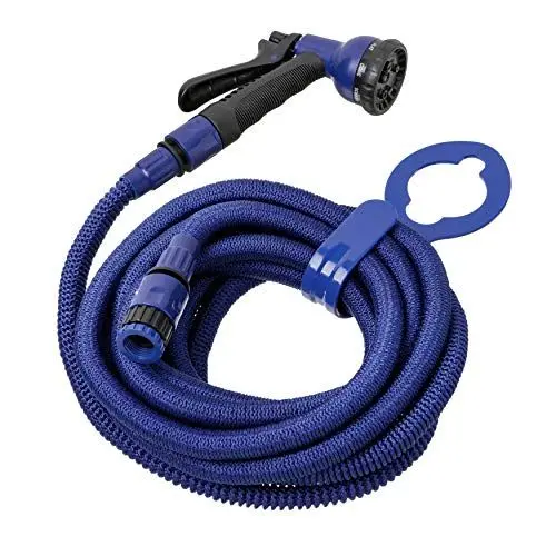 Produktbild: TATAY Gartenschlauch Flexibel 15 m Superflex, leicht, Bewässerungspistole mit 8 Positionen, Universalanschluss, 3/4