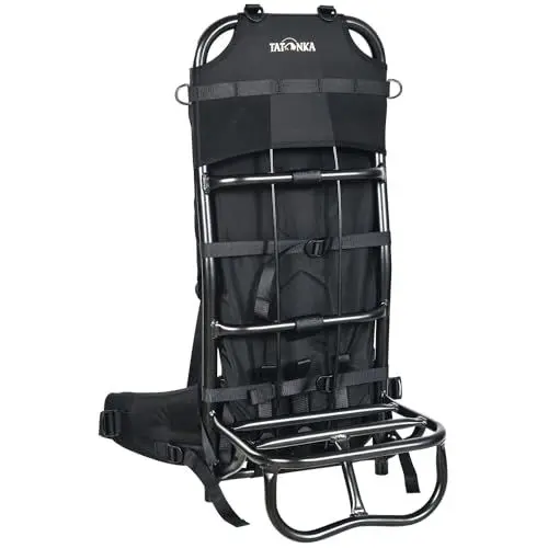 Produktbild: Tatonka Lastenkraxe - Kraxe mit verstellbarem Tragesystem zum rückenschonenden Transportieren schwerer Lasten bis 50 kg (Holz, Kanister, Proviant, Fässer etc.), 78 cm, Schwarz