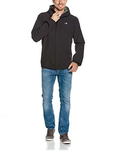 Produktbild: Tatonka Leichte Outdoorjacke Hempton M’s Jacket - Regenjacke für Männer - wasserdicht, atmungsaktiv und Winddicht - PFC-frei - Regular Fit - Größe L - schwarz