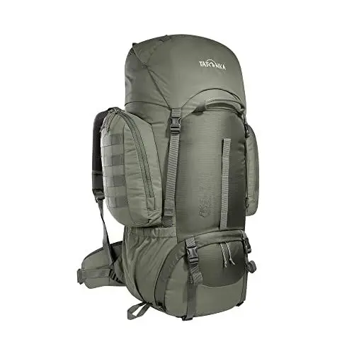 Produktbild: Tatonka Trekkingrucksack Akela 45l - Tourenrucksack für Jugendliche - Mit Rückensystem und zwei großen Reißverschluss-Seitentaschen - PFC-frei - 45 Liter Volumen (stone grey olive), 1444