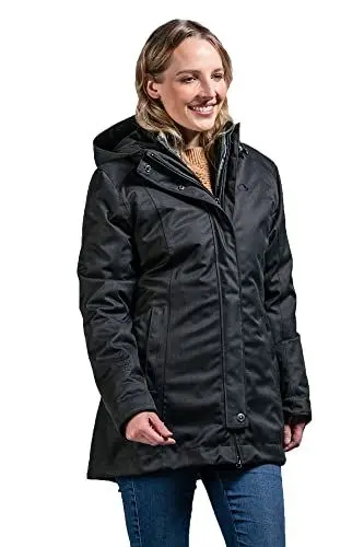 Produktbild: Tatonka W Naika 3in1 Coat Schwarz - Thinsulate™ Wasserdichter modischer Damen Wintermantel, Größe 44 - Farbe Black