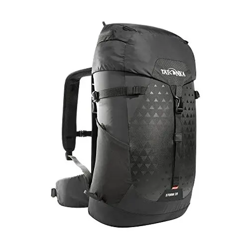Produktbild: Tatonka Wanderrucksack Storm 25l RECCO mit Rückenbelüftung und Regenschutz - Leichter, bequemer Rucksack zum Wandern mit RECCO-Reflektor - PFC-frei - 25 Liter (black)