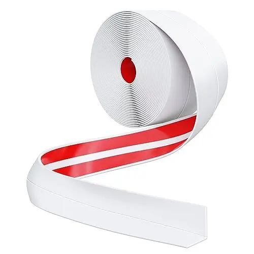 Produktbild: TATUNER Dichtungsband Selbstklebend - Wasserdichtes PVC Silikonband für Badewanne, Dusche, Küche, Toiletten und Bad, Professionelles Abdichtungsband, 4M x 3,8cm, Weiß