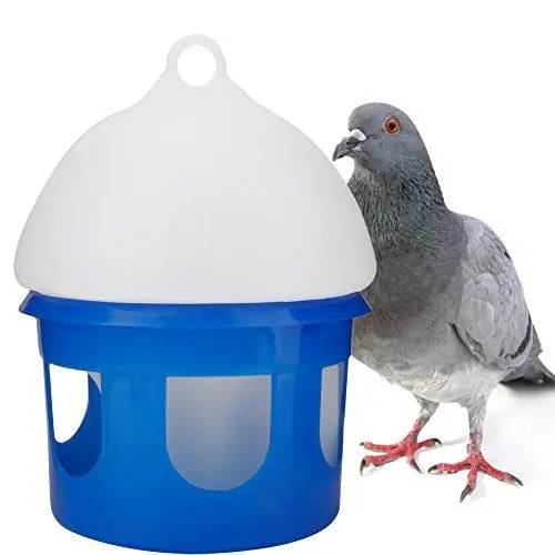 Produktbild: Taubenfütterung, 2L/4L/6,5L Taubentränke mit Großem Fassungsvermögen Automatische Vogel-Taubenfütterung ABS-Kunststoff-Wasserspender Tränke(2L)